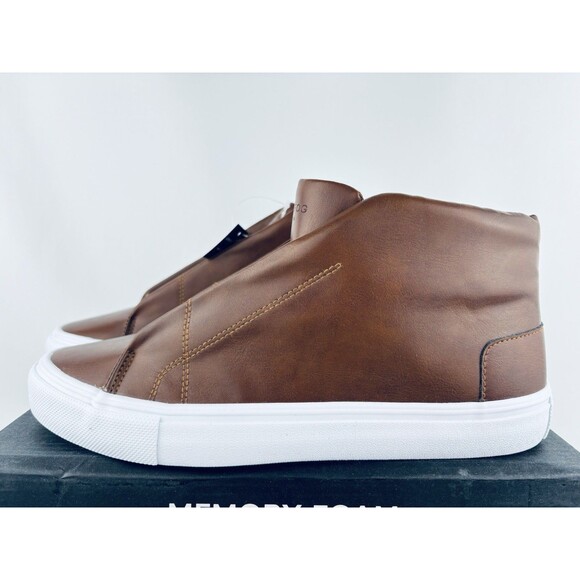 Men's London Fog Dorance Cognac Brown Memory Foam Boots Shoes Size 10 New! - Picture 2 of 13